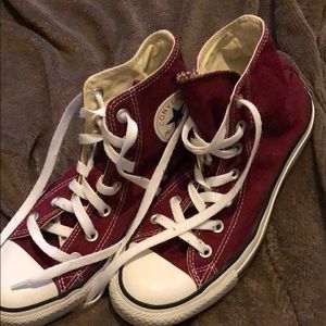 Brand new maroon converse high tops